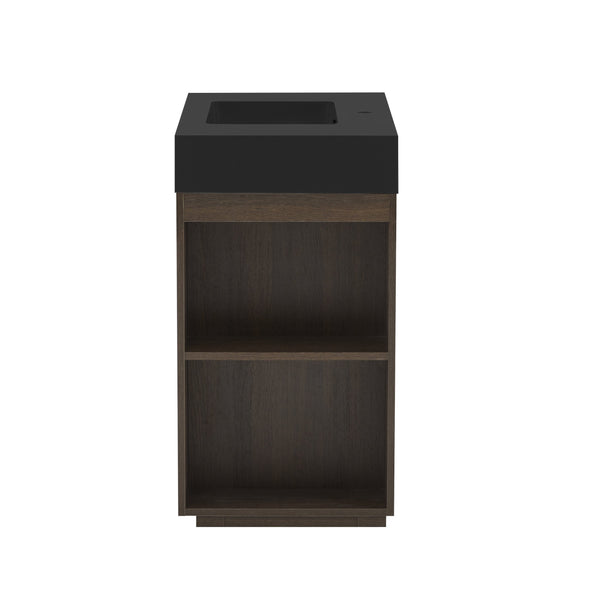 English Elm Galan Freestanding Bathroom Vanity Quartz Basin Fluted Wood Cabinet Modern Bath Oak,Smoke W1865S00221