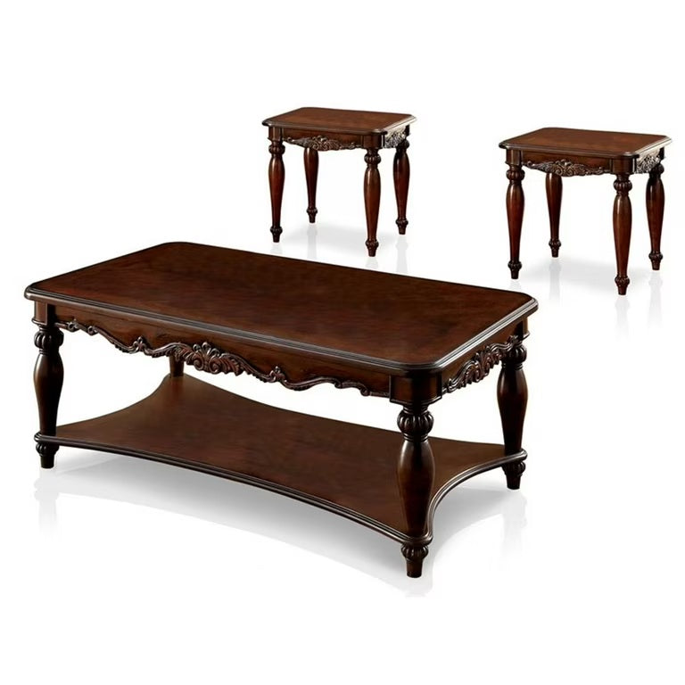 English Elm Traditional Elegant Sofa Table with Turned Legs and Carved Details, Open Shelf Storage, 48x16x27 Inch Cherry 51 L x 29 W x 12 H B011P356772