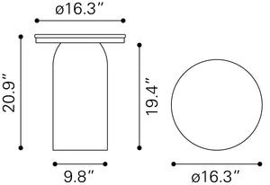 Luxor Side Table Multicolor 109759 Zuo Modern