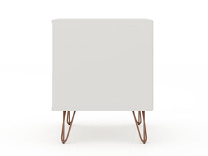 English Elm Rockefeller 20" Nightstand In Off White – Modern Farmhouse Charm With Metal Legs & Storage Solutions B365P398173-GIGA