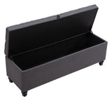 Halifax Storage Bench Gravel Gray 110083 Zuo Modern