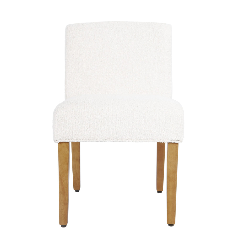 English Elm Kip Boucle Upholstered Dining Chair with Honey Oak Legs for Modern Interiors B056P417001