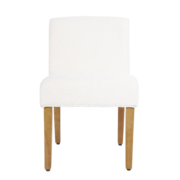 English Elm Kip Boucle Upholstered Dining Chair with Honey Oak Legs for Modern Interiors B056P417001