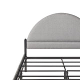 English Elm Walker Edison - Modern Upholstered Curved Headboard Queen Bedframe – Grey