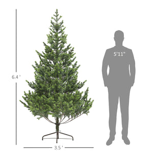 English Elm Homcom 6Ft Realistic Cedar Christmas Tree With 1933 Tips, Easy Setup & Safe Flame-Retardant Design W2225P249640