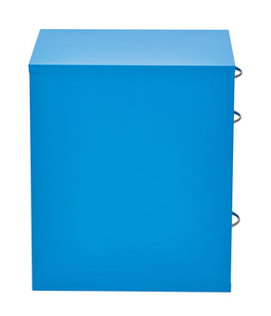 OSP Home Furnishings 22" Pencil, Box, File Cabinet Blue