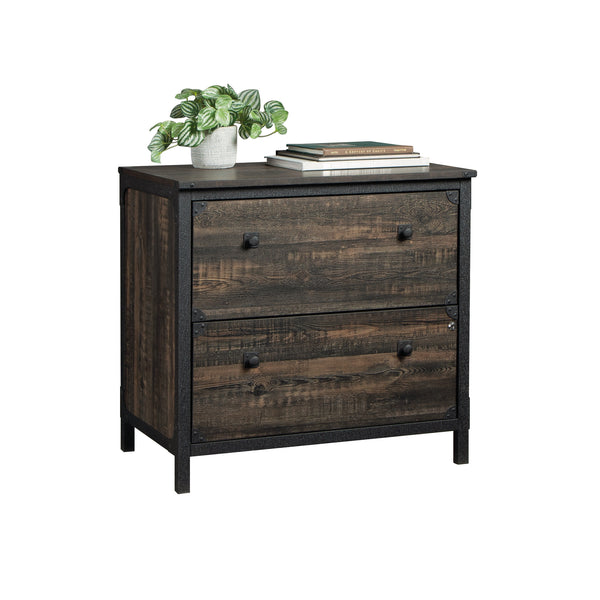 English Elm Lateral File Cabinet With Rustic Brown Finish - Spacious, Secure Storage For Home Or Office Use B356P367830