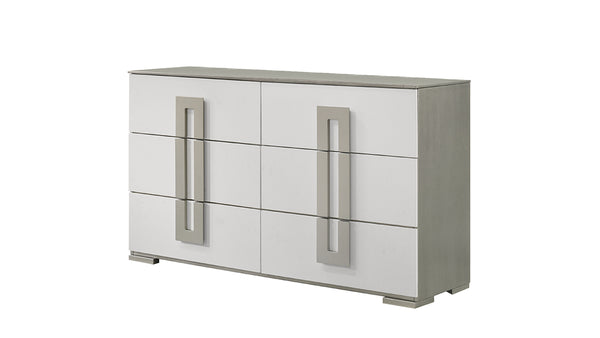 English Elm Olivia 6-Drawer Dresser In White - Modern Storage Solution With Oversized Handles & Durable Design B009P241736