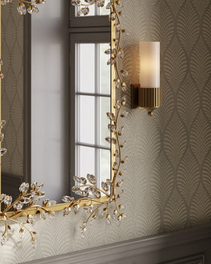 Currey & Company Forget-me-not Rectangular Mirror - Elegant Crystal-embellished Frame With Luxurious Beveled Edge Design Gold Crystal ,Metal ,Glass 1000-0161-currey-company