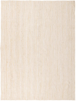 Unique Loom Braided Jute Dhaka Hand Braided Solid Rug White,  10' 0" x 14' 1"