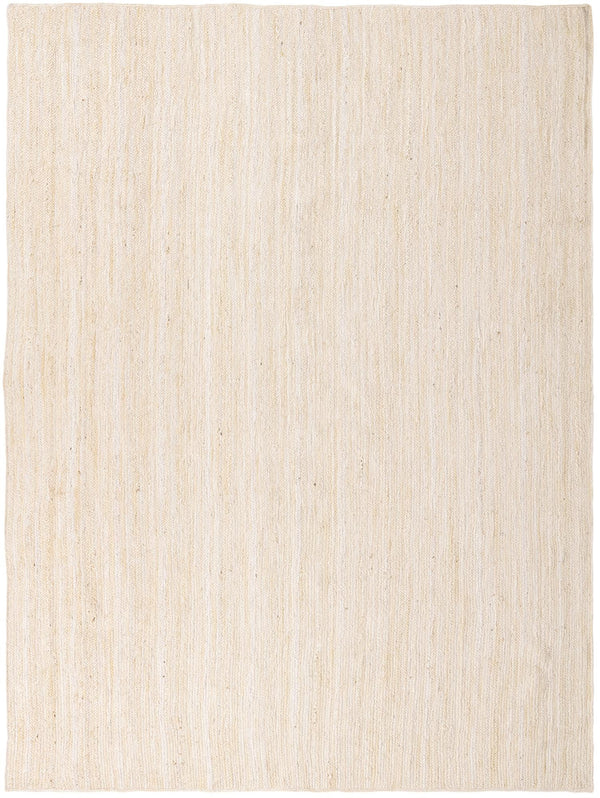 Unique Loom Braided Jute Dhaka Hand Braided Solid Rug White,  10' 0" x 14' 1"