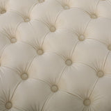 Christopher Knight Home® - Noble House - Jaymee Modern Glam Button Tufted Velvet Ottoman