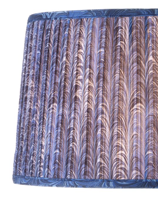 Currey & Company Pembrook Elegant Blue And Purple Pleated Lamp Shade By Lacefield Designs – Perfect For Any Decor Blue Cotton 0900-6006-currey-company