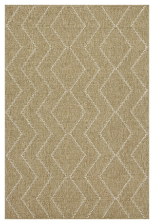 English Elm Earth Jute/White Indoor/Outdoor Area Rug - 7'10" X 10'3" - Durable, Stain-Resistant, Stylish Décor Solution B186P198841
