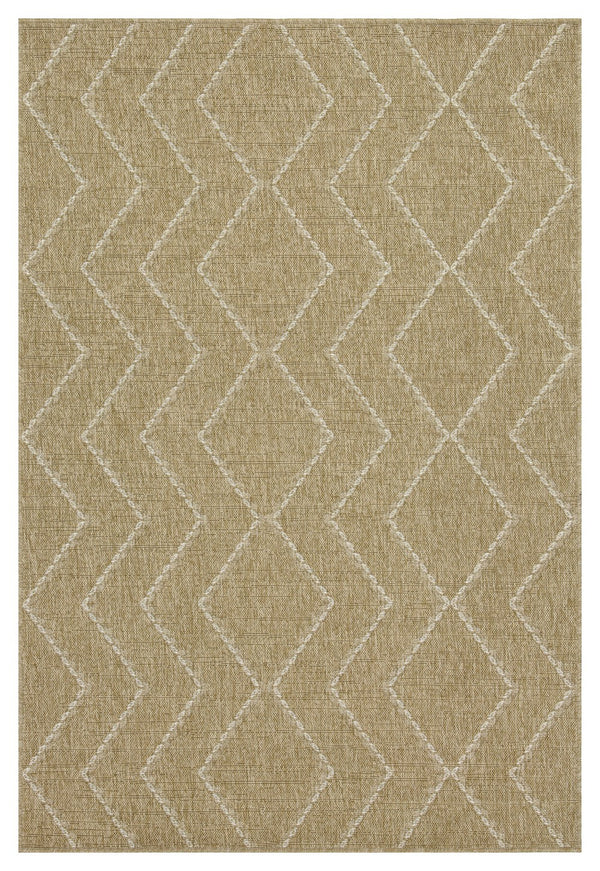 English Elm Earth Jute/White 2'7" X 7'3" Indoor/Outdoor Area Rug - Durable, Stylish, Family-Friendly Design! B186P198843