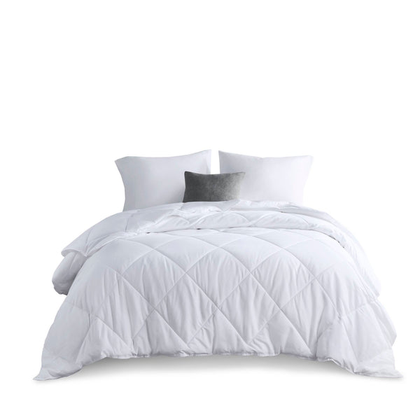 English Elm Oversized Cooling Down Alternative Comforter - Silky Nylon Jersey, Noiseless Diamond Quilt, Oeko-Tex White 22.83 L x 20.87 W x 8.07 H B035P268147