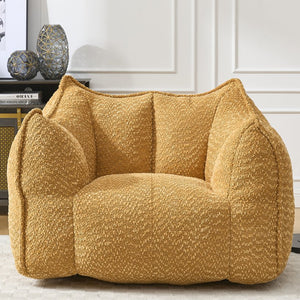 English Elm Sofa plush beanbag chair with superfiber cover and resilient foam filling for ultimate home comfort and relaxation Yellow W1996P252269