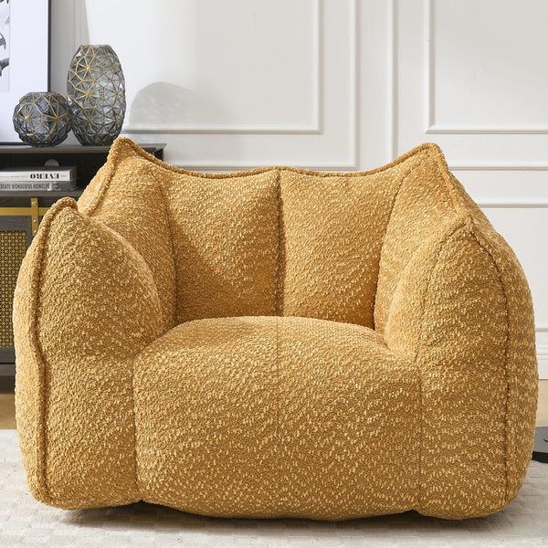 English Elm Sofa plush beanbag chair with superfiber cover and resilient foam filling for ultimate home comfort and relaxation Yellow W1996P252269