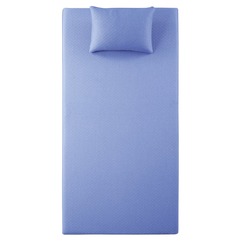English Elm 7inch Gel-Infused Charcoal Memory Foam Twin Mattress and Pillow Set — Breathable Cover, Supportive Comfort for All Night Rest Blue 12.75 L x 12.75 W x 40.25 H B011P213349
