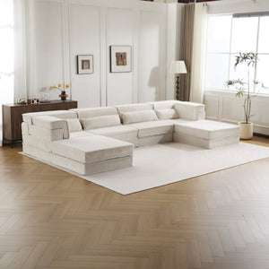 English Elm Compression Modular Floor Sofa Bed - Cozy, Versatile Lounge With Memory Foam & No Assembly Needed! W3723S00039