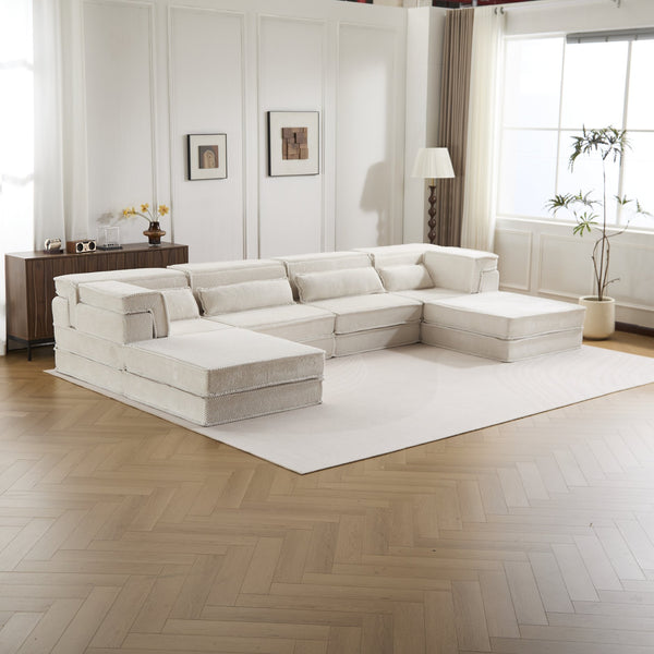 English Elm Compression Modular Floor Sofa Bed - Cozy, Versatile Lounge With Memory Foam & No Assembly Needed! W3723S00039