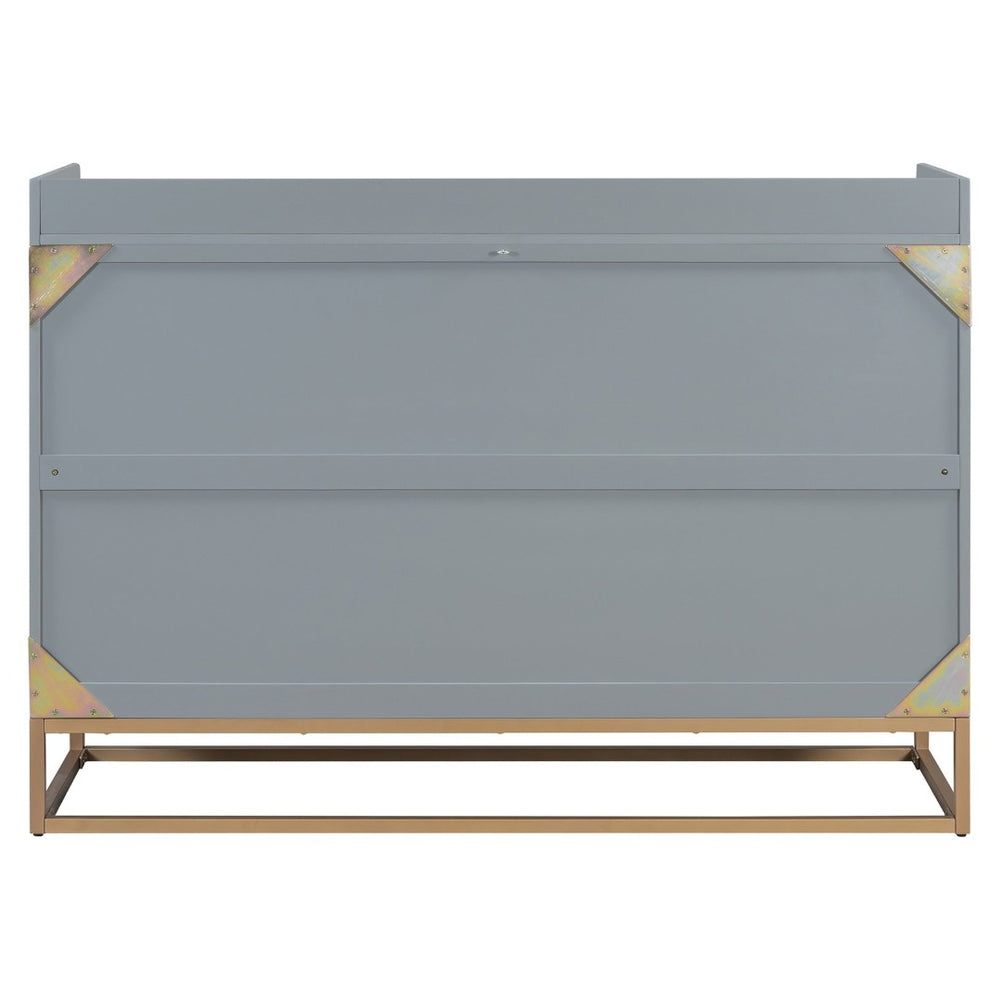 English Elm Queen Size Murphy Bed With Iron Legs - Modern Gray Design, Space-Saving Solution For Compact Living N820S00035E-GIGA