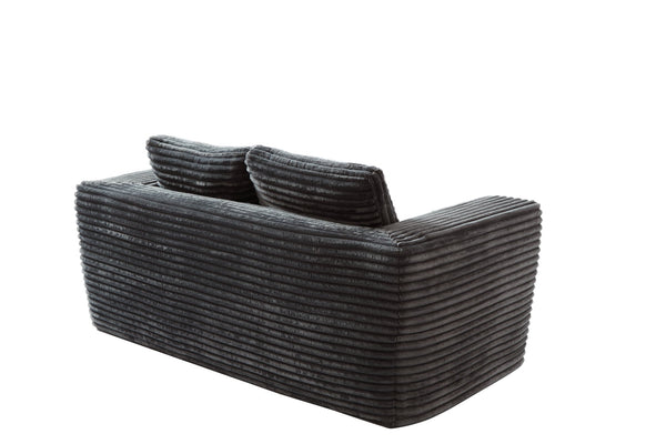 English Elm Sofa Cloud-Lounge 2-Seater Corduroy Memory Foam Loveseat, No-Assembly Modular, Portable Gray W1960P381476
