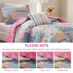 English Elm 3-Piece Twin/Twin Xl Quilt Set In Soft Pink – Cozy Comfort With Sham & Decorative Pillow Included! B035P408451