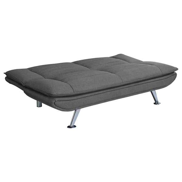 English Elm Erika Modern Grey Sofa Bed with Grid Stitching, Chrome Legs, Pillow-Top Comfort & Sturdy Build B062P357825