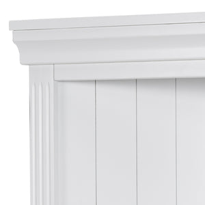English Elm 83.4"Tall 5 Tier Corner Bookcase, Modern White Triangle Shelf Unit with Adjustable Shelves, Solid Wood Frame, Space-Saving Display for Living Room N751P191709K