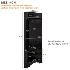 English Elm Minimalist White Corner Hall Tree with Bench Shoe Storage and Four Entryway Hooks N721P401788B