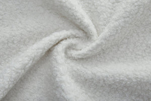 English Elm Modern Full Size Folding Sofa Bed with Teddy Fabric, Foam-Filled 15" Sleeper, 2 Pillows, No Assembly Required Beige+White W1885P272259