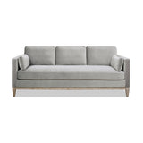 English Elm Knox 84" Modern Farmhouse Sofa, Opal Grey Velvet