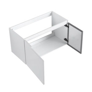 English Elm 36" Freestanding Bathroom Vanity Plywood Base Resin Sink Soft Close Storage W999S00525