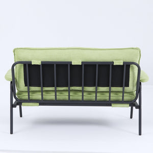 English Elm The 53-inch sofa with durable metal frame and sponge cushions, space-saving American-style comfort for studio living Green W3371P309475