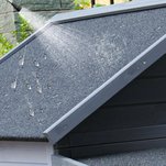 English Elm Large Breed Outdoor Doghouse Solid Fir Wood Covered Porch Weatherproof Asphalt Roof W1431S00004
