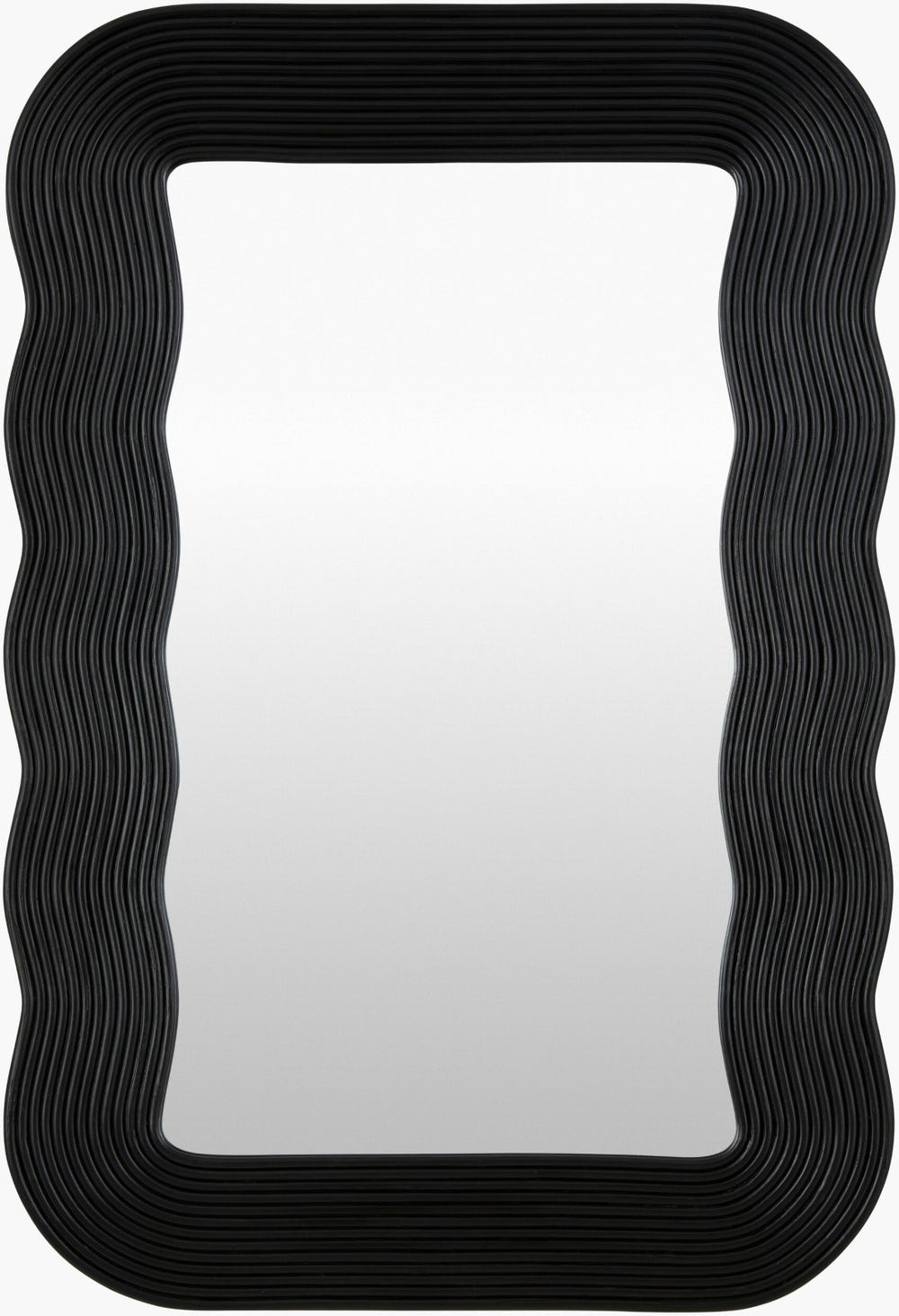 Surya Dance Handcrafted Indonesian Coastal Wall Mirror Artisan Frame for Living Room or Entryway 36"H x 24"W x 1"D Rectangle DACE001-3624