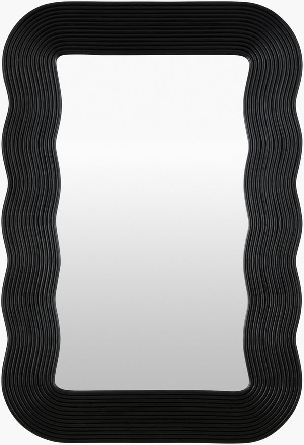 Surya Dance Handcrafted Indonesian Coastal Wall Mirror Artisan Frame for Living Room or Entryway 36"H x 24"W x 1"D Rectangle DACE001-3624