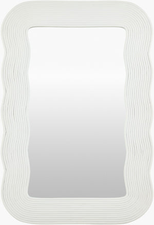 Surya Dance Handcrafted Coastal Wall Mirror Vertical Frame for Entryway Living Room Decor 40"H x 29"W x 1"D Rectangle DACE003-4029