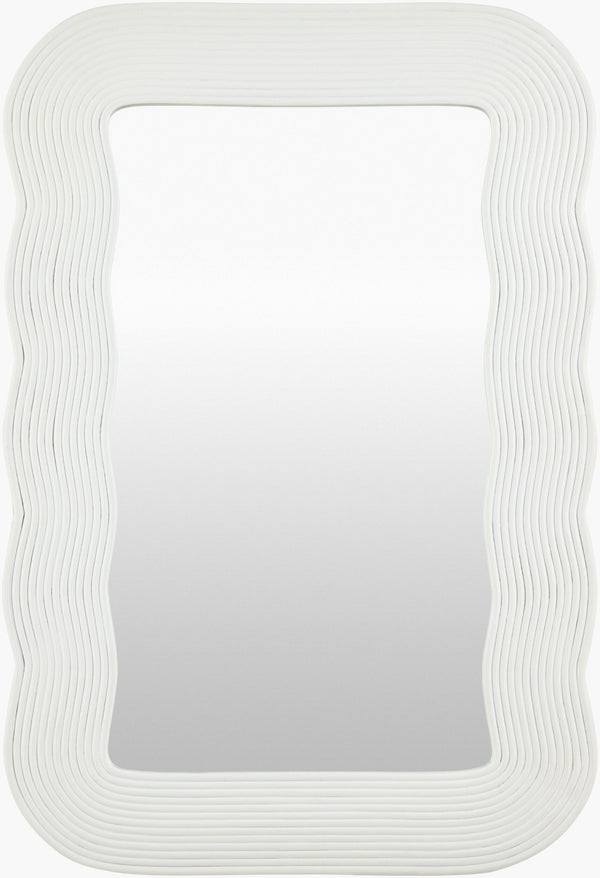 Surya Dance Handcrafted Coastal Wall Mirror Vertical Frame for Entryway Living Room Decor 40"H x 29"W x 1"D Rectangle DACE003-4029