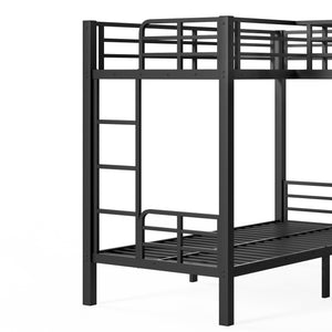 English Elm L-shaped Triple Bunk Bed with Desk Wardrobe Metal Frame for Teen Shared Rooms W5305S00003