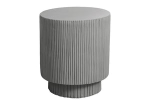 English Elm Accent Table Round Matte Finish Weather Resistant Magnesium Oxide Indoor Outdoor Side Grey B2710P461662