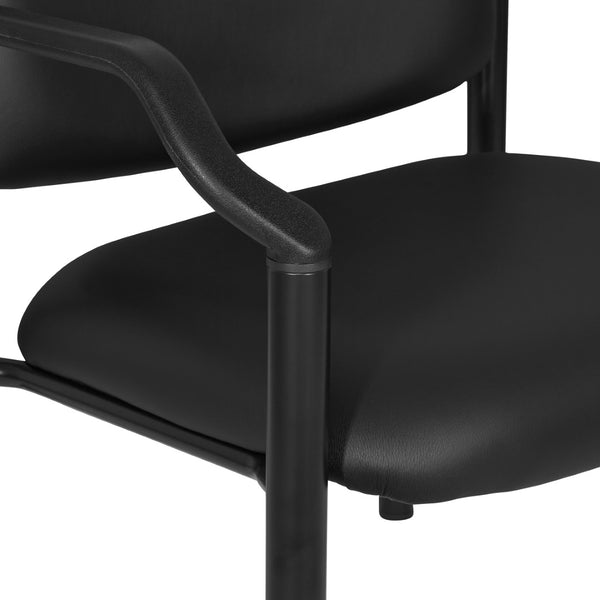 OSP Home Furnishings Big and Tall Guest Chair Heavy Duty Reinforced Frame with Plush Cushions for Office Use 55052B-U6