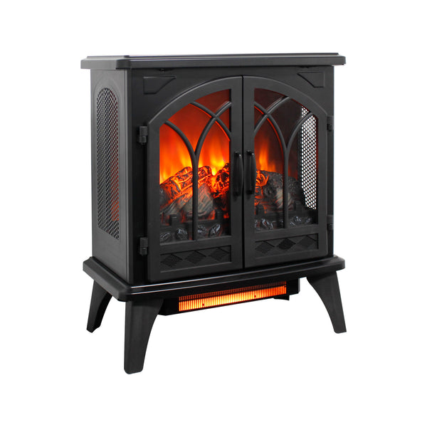 English Elm 24 Inch Infrared Quartz Stove Heater with 3d Flame Effect and Remote Control W1769112701