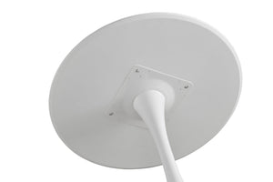 English Elm Round White Pedestal Dining Table 31.5" Tulip Mid-Century Fiberboard Modern Compact Seats 2-4 W2720P204019