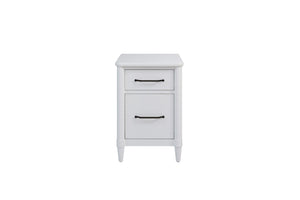 English Elm 2 Drawer Filing Cabinet with Mindi Veneer Finish, Dual Letter & Legal Drawers, Smooth Glides, Sturdy Legs White 27.25 L x 23.5 W x 28.25 H B2699P373701