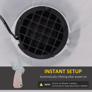 English Elm Homcom 5.9' Inflatable Ghost With Pumpkin - Led Halloween Yard Decor For Fun & Spooky Celebrations! W2225P229470