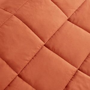 English Elm 1 Lightweight Down Alternative King Blanket with Satin Trim, Moisture-Resistant Microfiber, Quilted Comfort Orange 14.96 L x 7.87 W x 7.87 H B035P319519