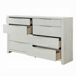 English Elm Modern Five-Drawer Storage Chest with Full-Extension Dovetail Drawers and Sleek Metal Handles, 38W Beige 67 L x 20 W x 43 H B2741P405637
