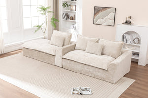 English Elm 103" Cloud Sectional Couch - Reversible L-Shaped Modular Sofa For Stylish Living Room Comfort W1170S00040